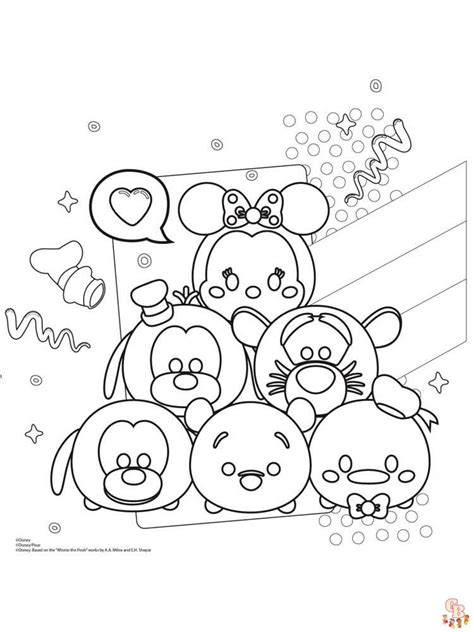 Disney Tsum Tsum Coloring Pages