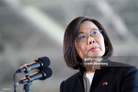 Tsai Ing-wen, Taiwan's president, speaks during an event with US ...