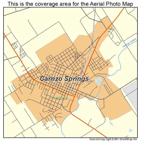 Aerial Photography Map of Carrizo Springs, TX Texas