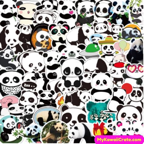 Playful Panda Waterproof Stickers 50 Pc Pack Panda Stickers | Etsy