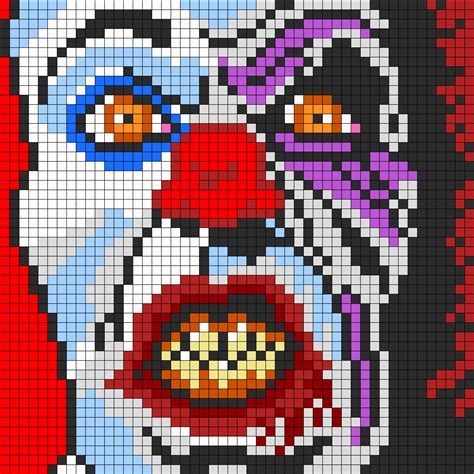 Pennywise the Clown from IT (for Perler/ Square Stitch/ Cross Stitch ...