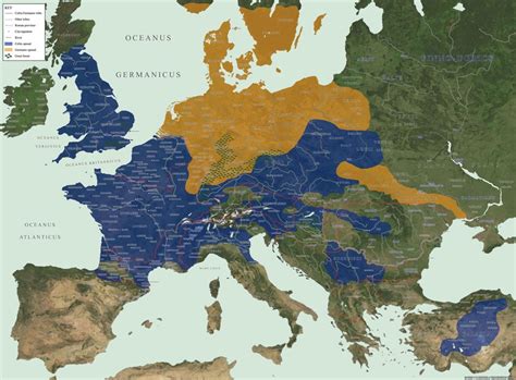 The Iron Age Tribes of Europe, 52 BC. © Edward Dawson, P L Kessler : r ...