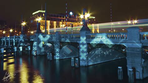 bridge, Buildings, Night, Lights, Timelapse Wallpapers HD / Desktop and Mobile Backgrounds