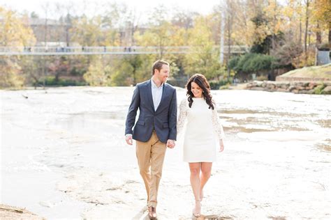 The Falls in Falls Park Engagement Session Downtown Greenville | Ryan ...