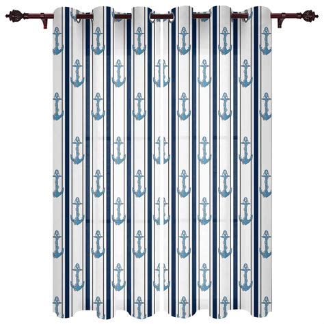 Anchor Lines Window Curtains for Living Room Luxury Bedroom Curtain ...