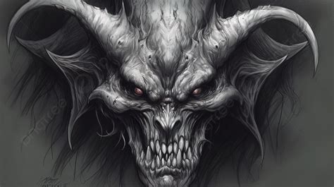 Dark Demon Skull Wallpaper Background, Demon Picture Drawing, Demon ...