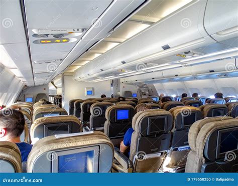 Interior View of an Airbus A340 Aircraft of the Airline Swiss International Air Lines Editorial ...