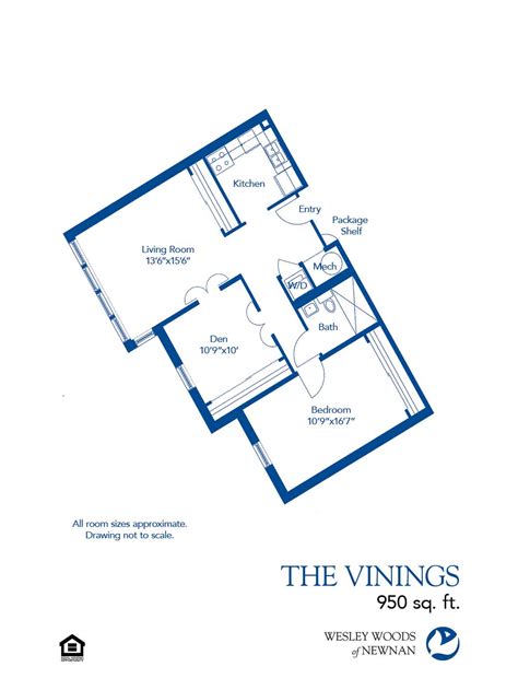 The Vinings - 950 sq.ft. - Wesley Woods