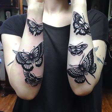 Traditional Moth Tattoo Black And Grey