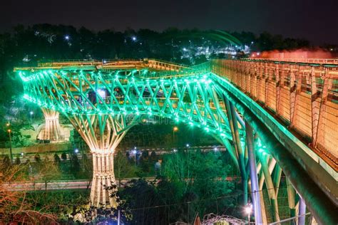 View of Tabiat Bridge at Night in Tehran. Iran Editorial Photo - Image of outside, city: 118463036