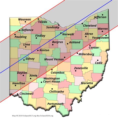 The path of totality through North America - the Great North American Eclipse of April 8, 2024 ...