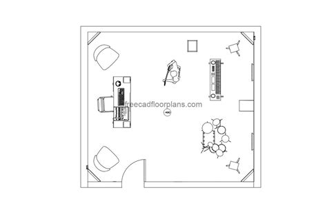 Home Music Studio, AutoCAD Block - Free Cad Floor Plans