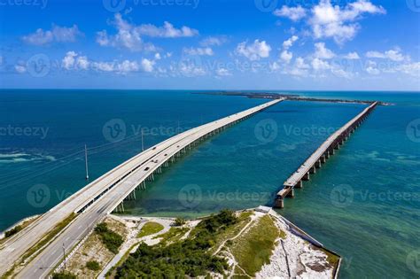 key west island florida highway and bridges over the sea aerial view 18831804 Stock Photo at ...