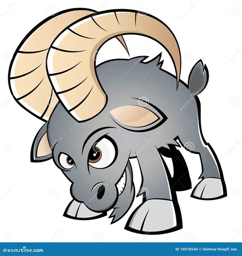 Angry Cartoon Ram Stock Images - Image: 16018544