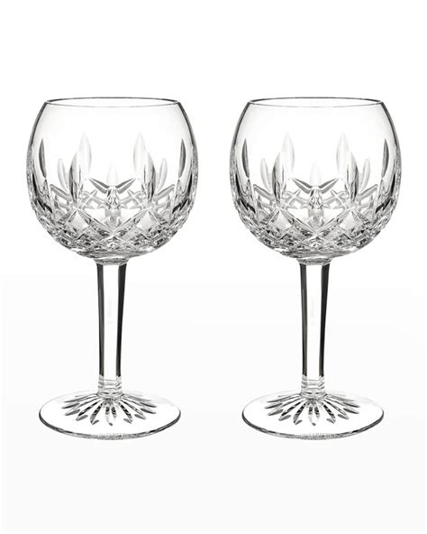 Waterford Crystal Lismore 1952 Mastercraft Balloon Wine Glasses, Set of 2 | Horchow