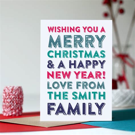 merry christmas personalised family greetings card by do you punctuate ...