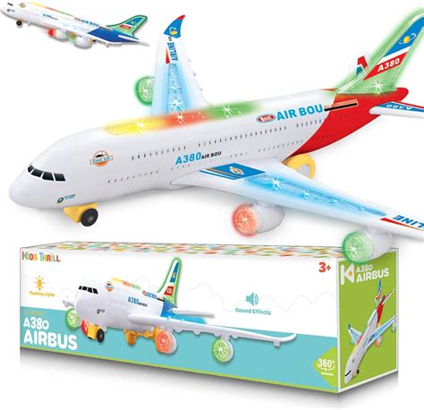 Buy KIDSTHRILL Kids Airplane Toy, Bump & Go Technology. Airplane Toys W ...