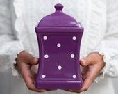 Purple Cookie Jar Kitchen Canister Decorative Ceramic - Etsy UK