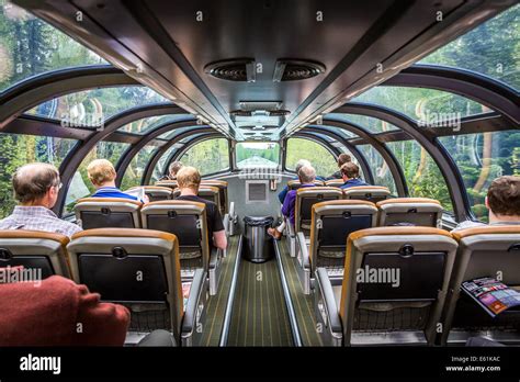 View of the panoramic viewing carriage on the Canadian Trans-Canada ...