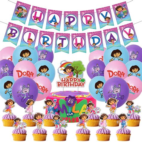 Buy HYOUNINGF Dora the Explorer Party Supplies,Dora the Explorer Theme ...