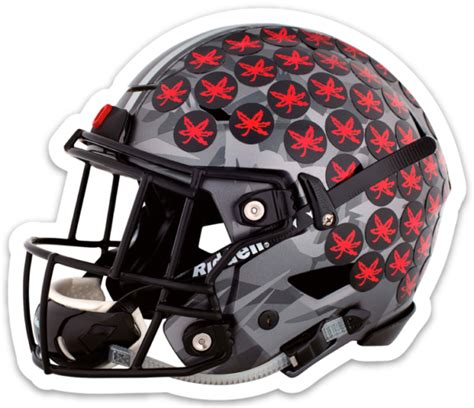 O.S.U. Ohio State University Football Helmet w/ Buckeye stickers Die-cut MAGNET | eBay