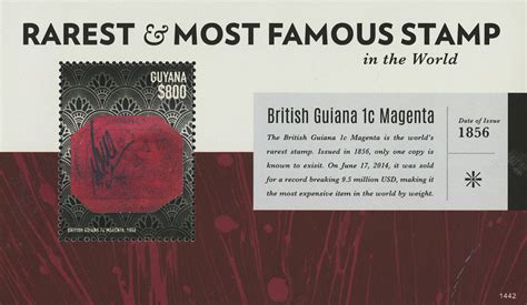 M11431 - 2014 $800 British Guiana 1c Magenta - Mystic Stamp Company