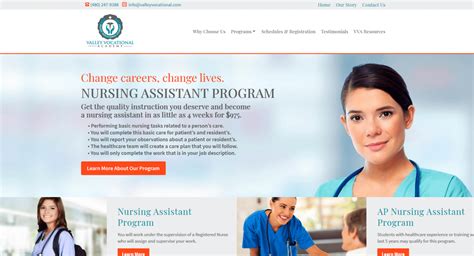 Valley Vocational Academy site by Web Designs Your Way