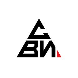 Cbn triangle letter logo design with triangle Vector Image