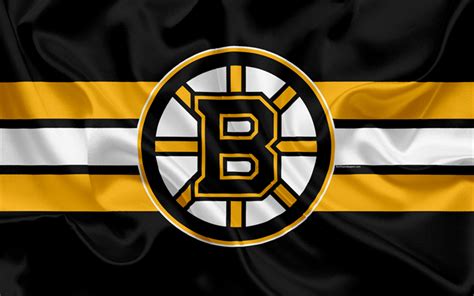 Download wallpapers Boston Bruins, hockey club, NHL, emblem, logo, National Hockey League ...