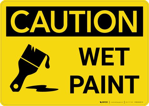 Caution: Wet Paint with Icon Landscape