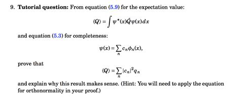 Solved Tutorial question: From equation for the expectation | Chegg.com