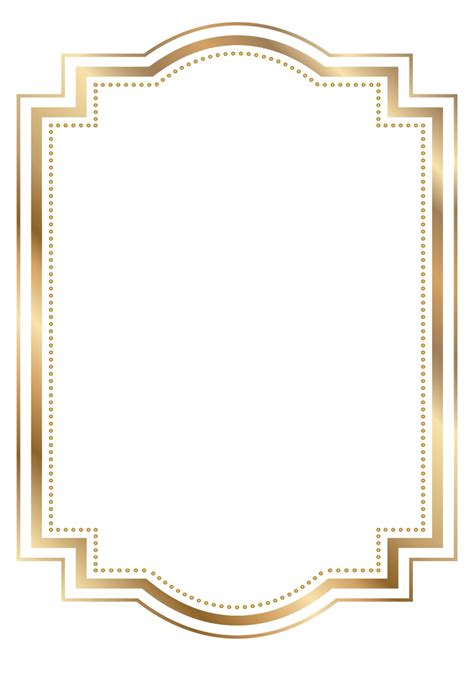 Rectangle Golden Frame Border Png Transparent Image Transparent Png ...