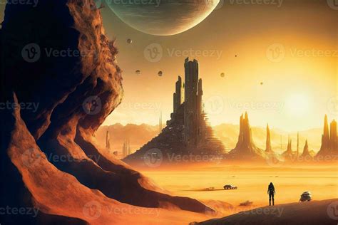 Futuristic City on Mars generative ai 32431977 Stock Photo at Vecteezy