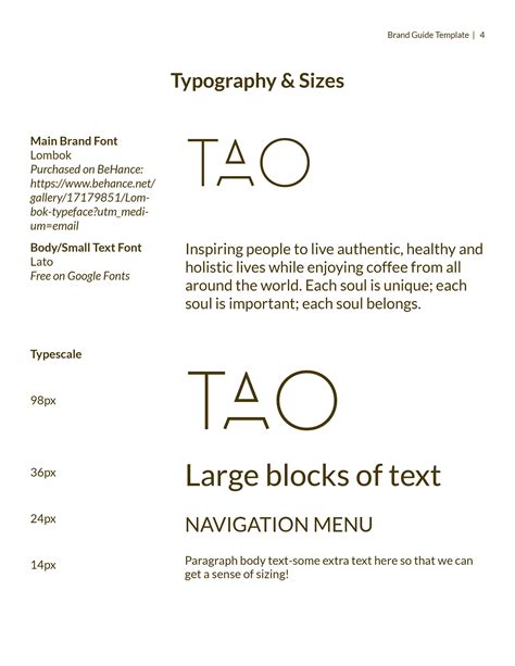 TAO Brand Style Guide on Behance