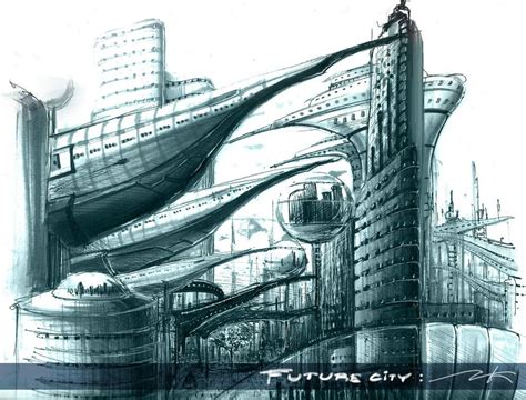 Futuristic Buildings Drawings - Drawing.rjuuc.edu.np