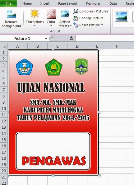 NURKHOLIS: Membuat Kartu Pengawas Ujian Nasional Tahun 2015 dengan Excel