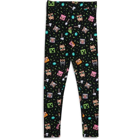 Minecraft Girls Leggings - Black | BIG W