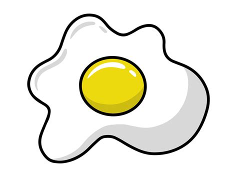 sunny side up egg illustration 24277089 Vector Art at Vecteezy