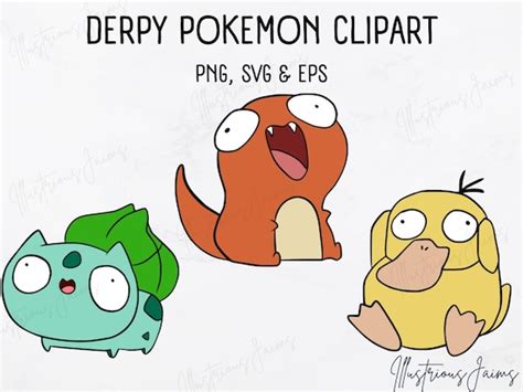 Funny Pokemon SVG Derpy Pokemon Clipart Charmander Png - Etsy