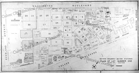 Metro-Goldwyn-Mayer Lot 1 Map – Culver City Historical Society Shop