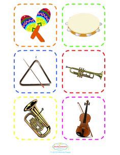 music instruments flashcards - Clip Art Library