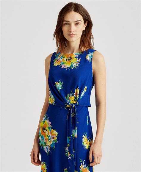 Lauren Ralph Lauren Floral Crepe Midi Dress & Reviews - Dresses - Women ...