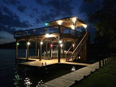 View of double slip deck in Alabama | Lakefront living, Lake house, Lakefront property