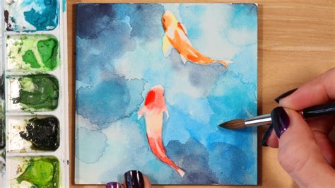 Easy Watercolor Painting Ideas - Koi Fish - YouTube