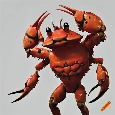 Digital art of a crab humanoid on Craiyon