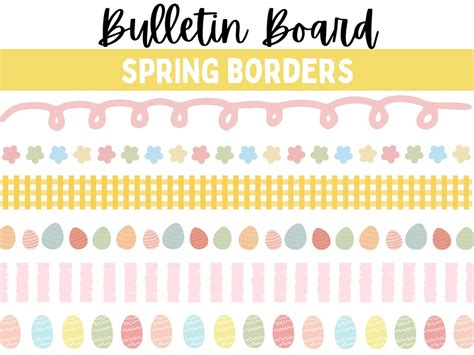 PRINTABLE Spring Bulletin Board Borders Classroom Decor Printable ...