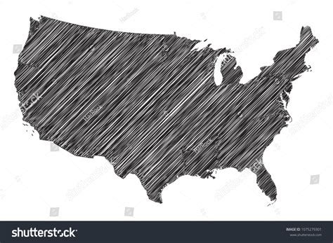 United States Map Sketch: Over 20,324 Royalty-Free Licensable Stock ...