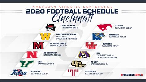 2020 Bearcats Football Schedule