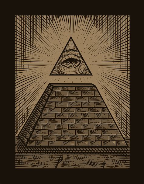 Illuminati Eye Pyramid Drawing