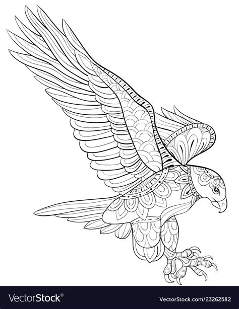 Flying Eagle Coloring Pages